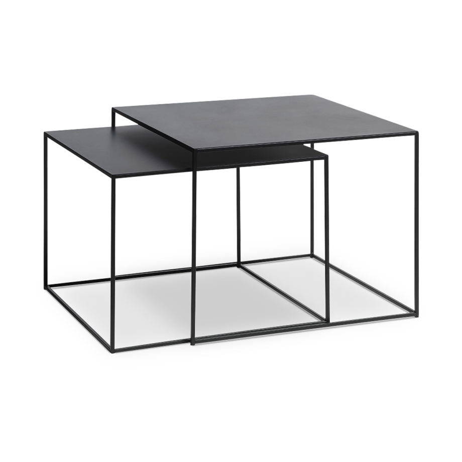 Sammie metalen bijzettafels zwart - set van 2 Sammie metalen bijzettafels zwart - set van 2 afbeelding 1