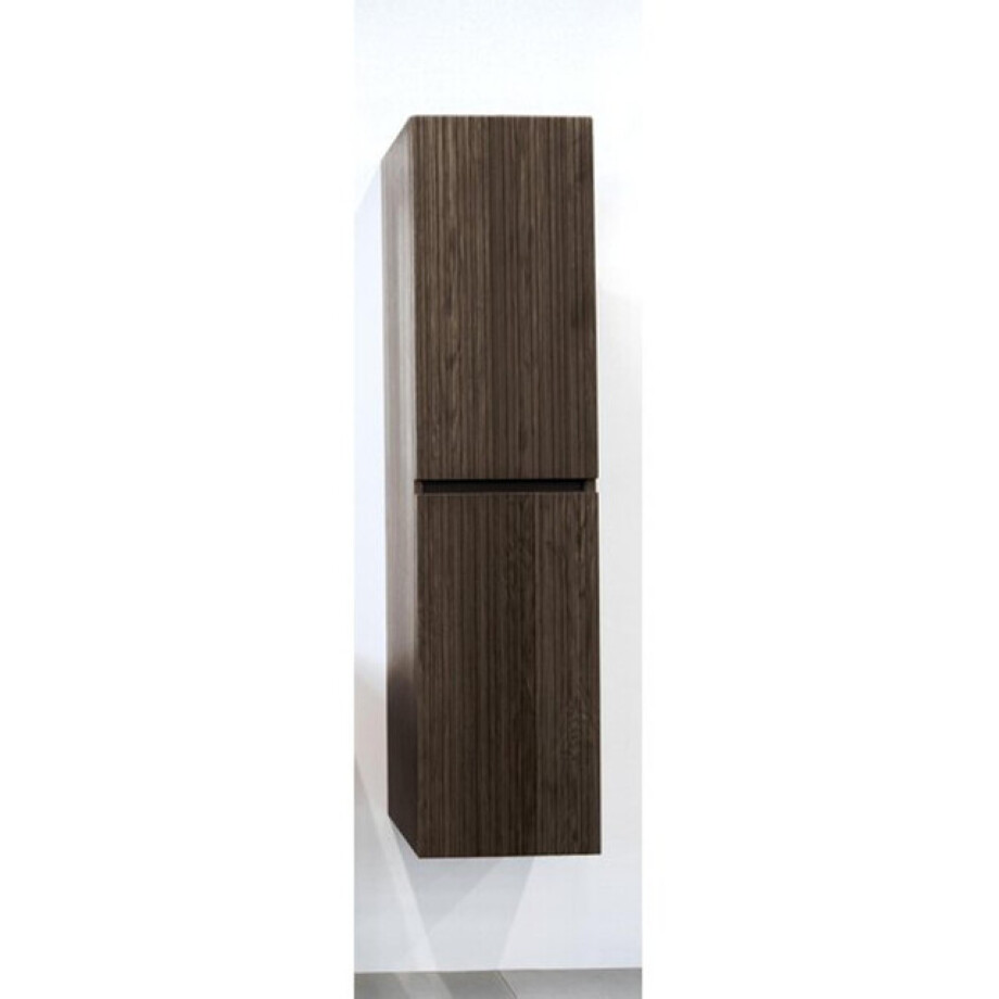 Saniclass Holz Base Hoge Kast - 160cm - 2 deuren - greeploos - donker eiken SW773965 afbeelding 1