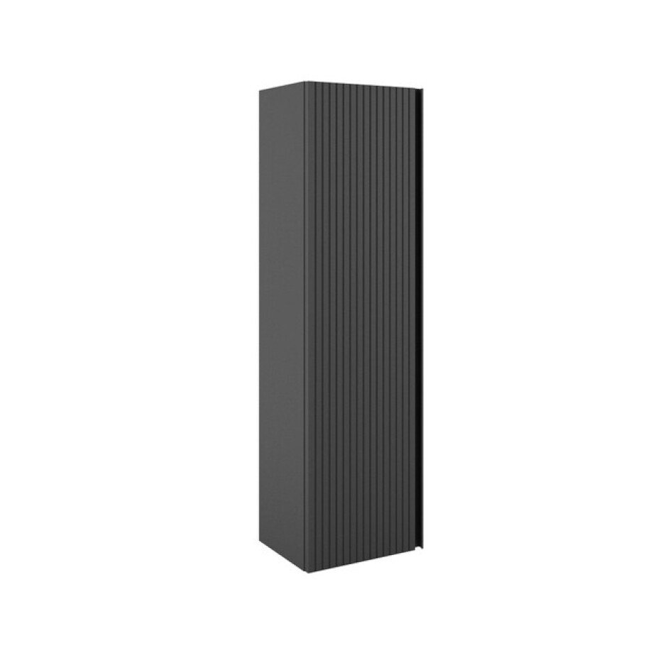 Saniclass Prime Blend Hoge Kast - 120x34.5x27.5cm - 1 deur - mat antraciet - MDF ARES_HIGH_CABINET_Grey afbeelding 1