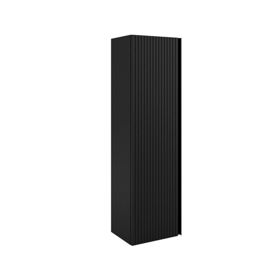 Saniclass Prime Blend Hoge Kast - 120x34.5x27.5cm - 1 deur - mat zwart - MDF ARES_HIGH_CABINET_Matt Black afbeelding 1
