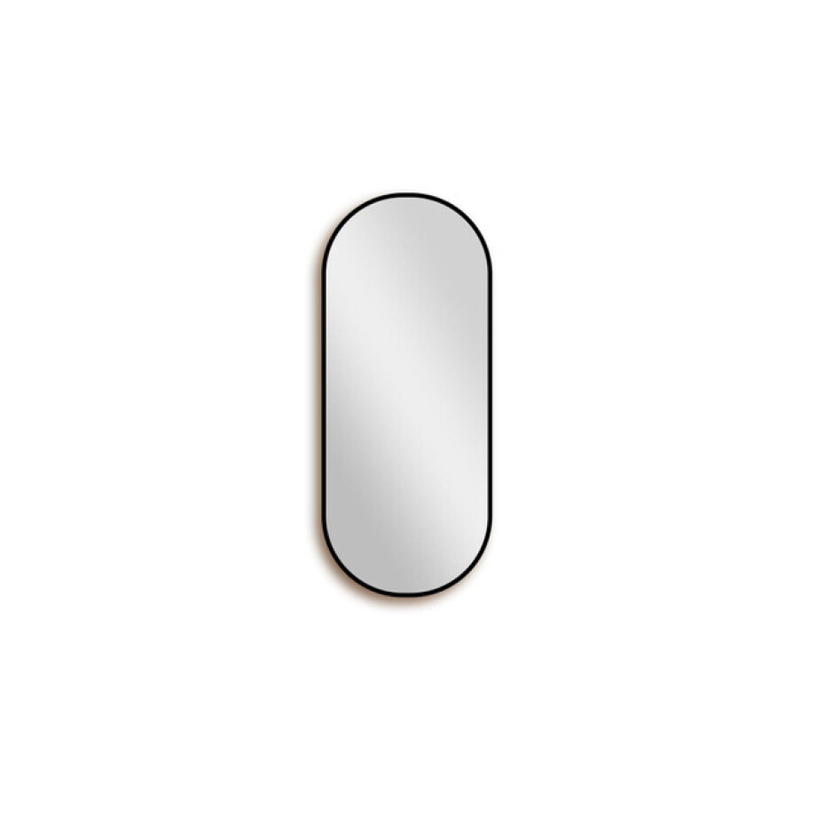 Saniclass Retro Line 2.0 Spiegel - ovaal 90x38cm - frame - mat zwart SW8 afbeelding 1