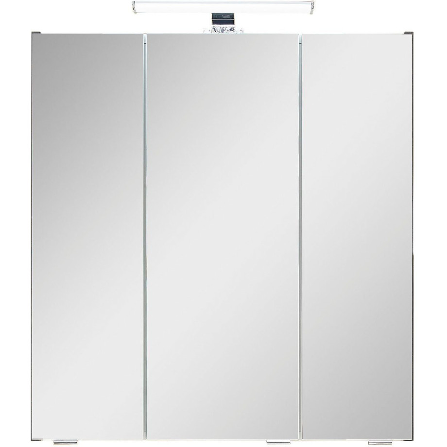Saphir Badkamerspiegelkast Quickset 945 Badkamermeubel, 3 spiegeldeuren, 6 planken, 65 cm breed afbeelding 1