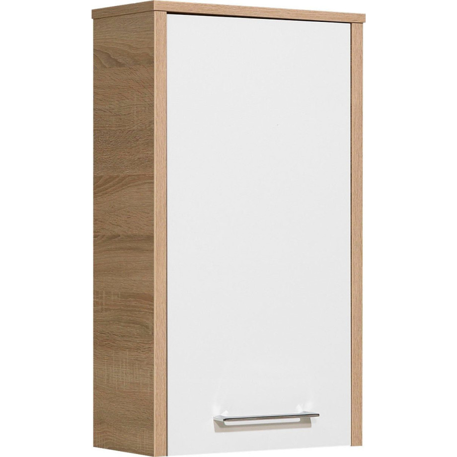 Saphir Hangend kastje Quickset 382 wand-badkamerkast met 1 deur en 2 planken Badkamer hangkast, 40 cm breed, incl. deurdemper, wit hoogglans afbeelding 1