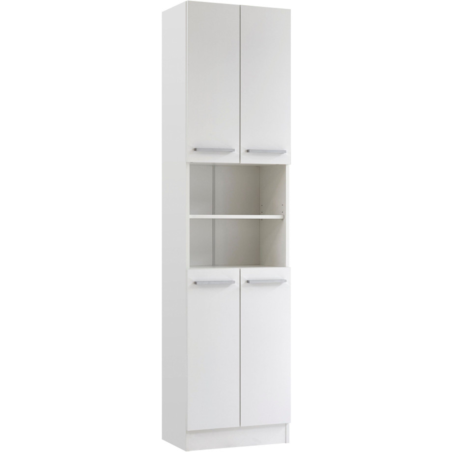 Saphir Hoge kast Quickset 335 Badkamermeubel 50 cm breed, 4 deuren, 1 nis, 3 legplanken afbeelding 1