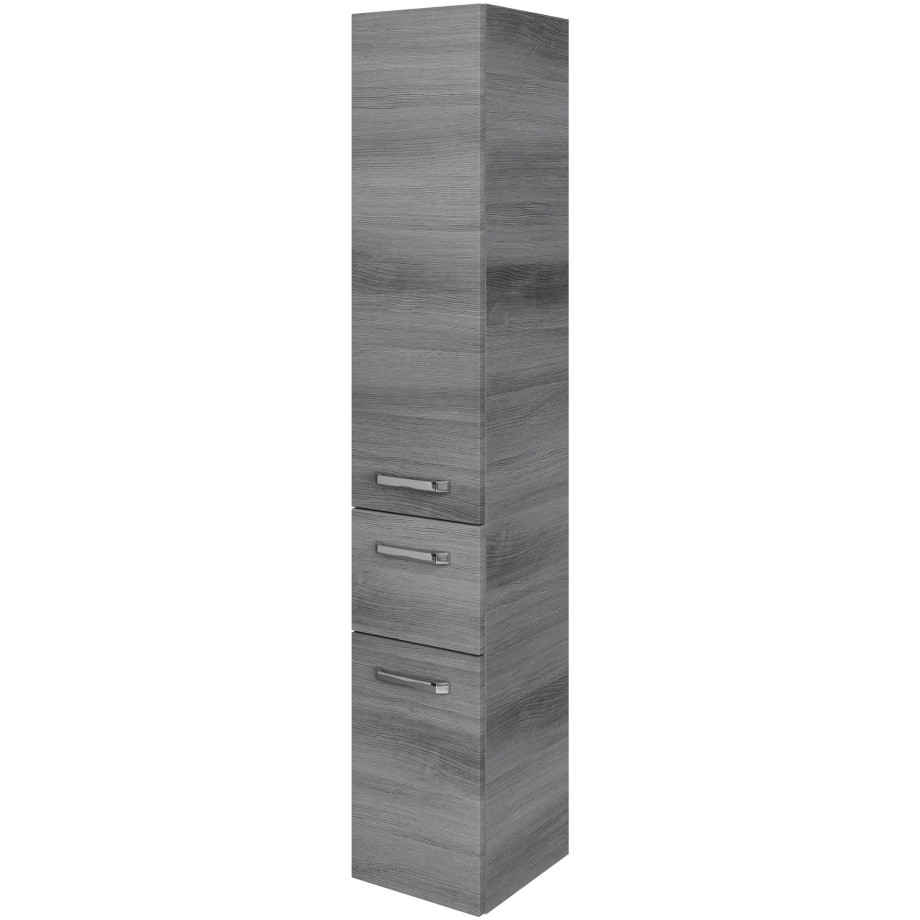 Saphir Hoge kast Serie 4010 badkamerkast 30 cm breed, met 2 deuren en 1 lade afbeelding 1