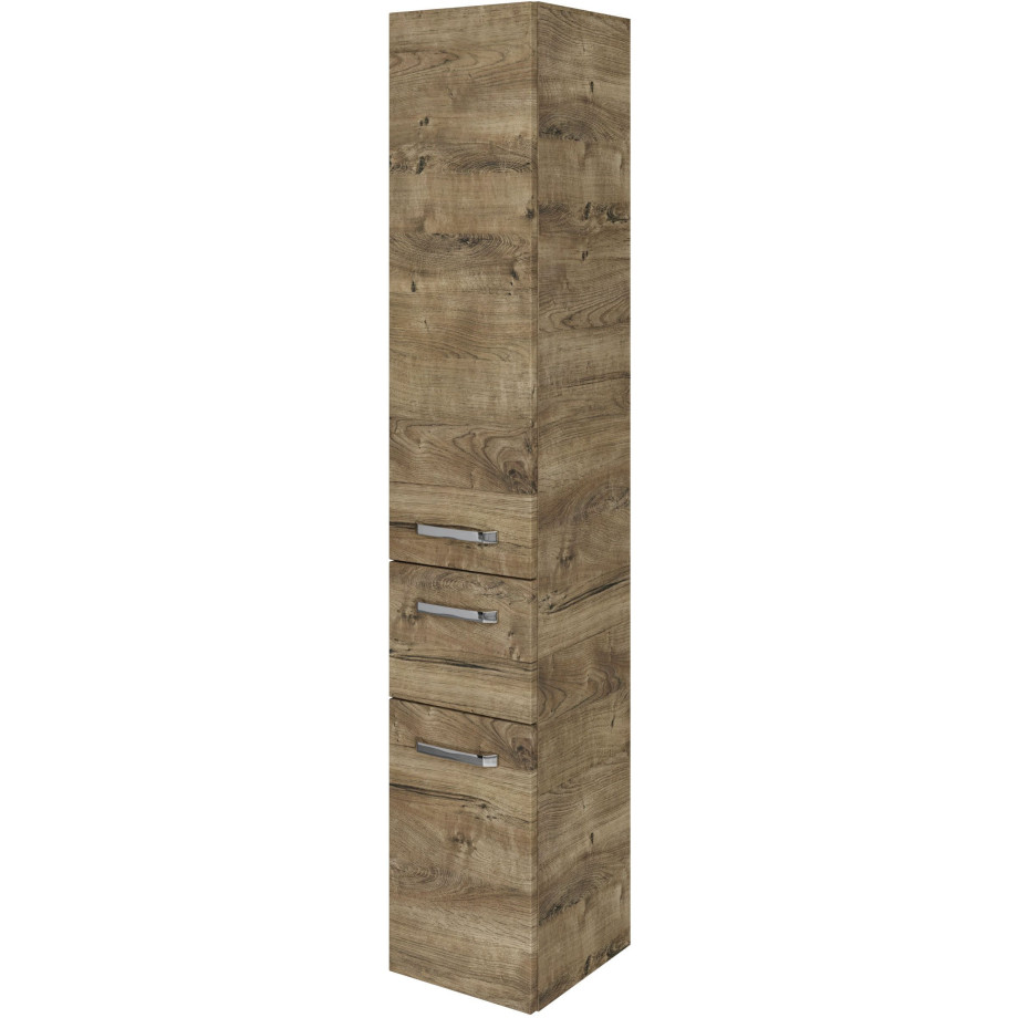 Saphir Hoge kast Serie 4010 badkamerkast 30 cm breed, met 2 deuren en 1 lade afbeelding 1