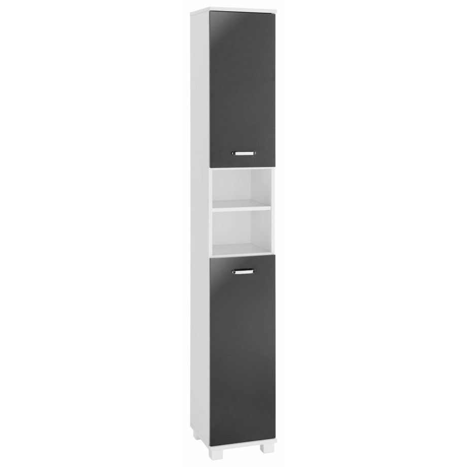 Schildmeyer Hoge kast Colli Hoogte 193,7 cm, badkamerkast met metalen handgrepen, legplanken afbeelding 1