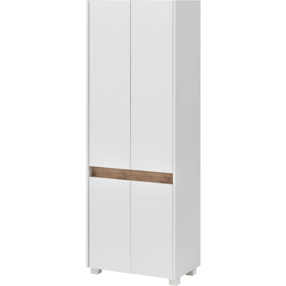 Schildmeyer Hoge kast Cosmo Breedte 57 cm, badkamerkast, lijst in moderne wildeiken-look afbeelding 1