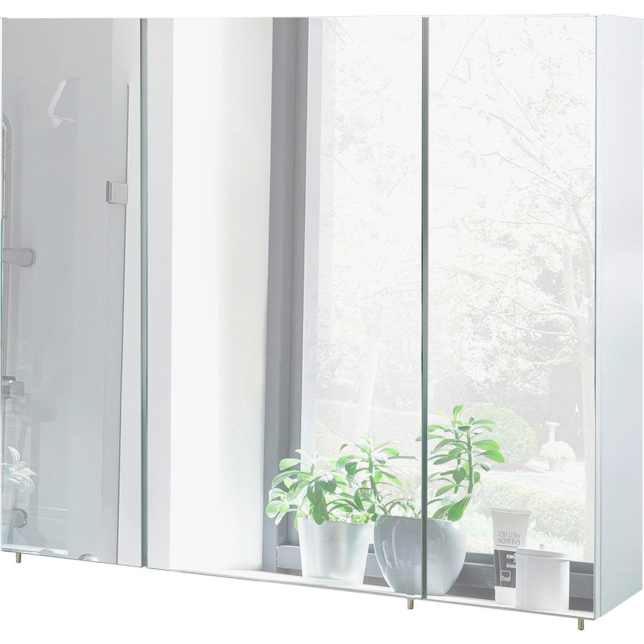 Schildmeyer Spiegelkast Basic Breedte 90 cm, 3-deurs, glasplateaus, Made in Germany afbeelding 1