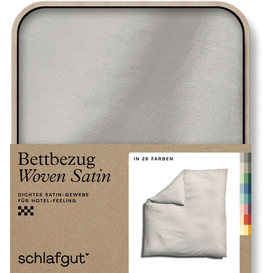 Schlafgut Dekbedovertrek Woven Satin bijzonder dicht geweven, mix & match: bijpassende kussenhoes verkrijgbaar (1 stuk) afbeelding 1