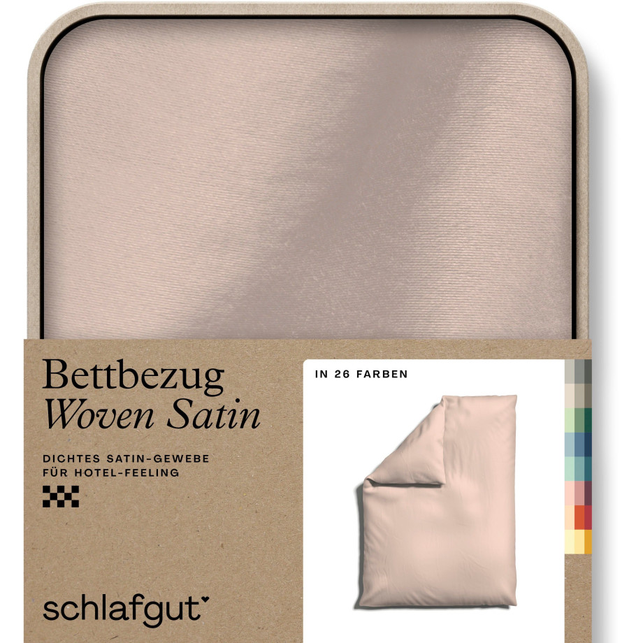 Schlafgut Dekbedovertrek Woven Satin bijzonder dicht geweven, mix & match: bijpassende kussenhoes verkrijgbaar (1 stuk) afbeelding 1