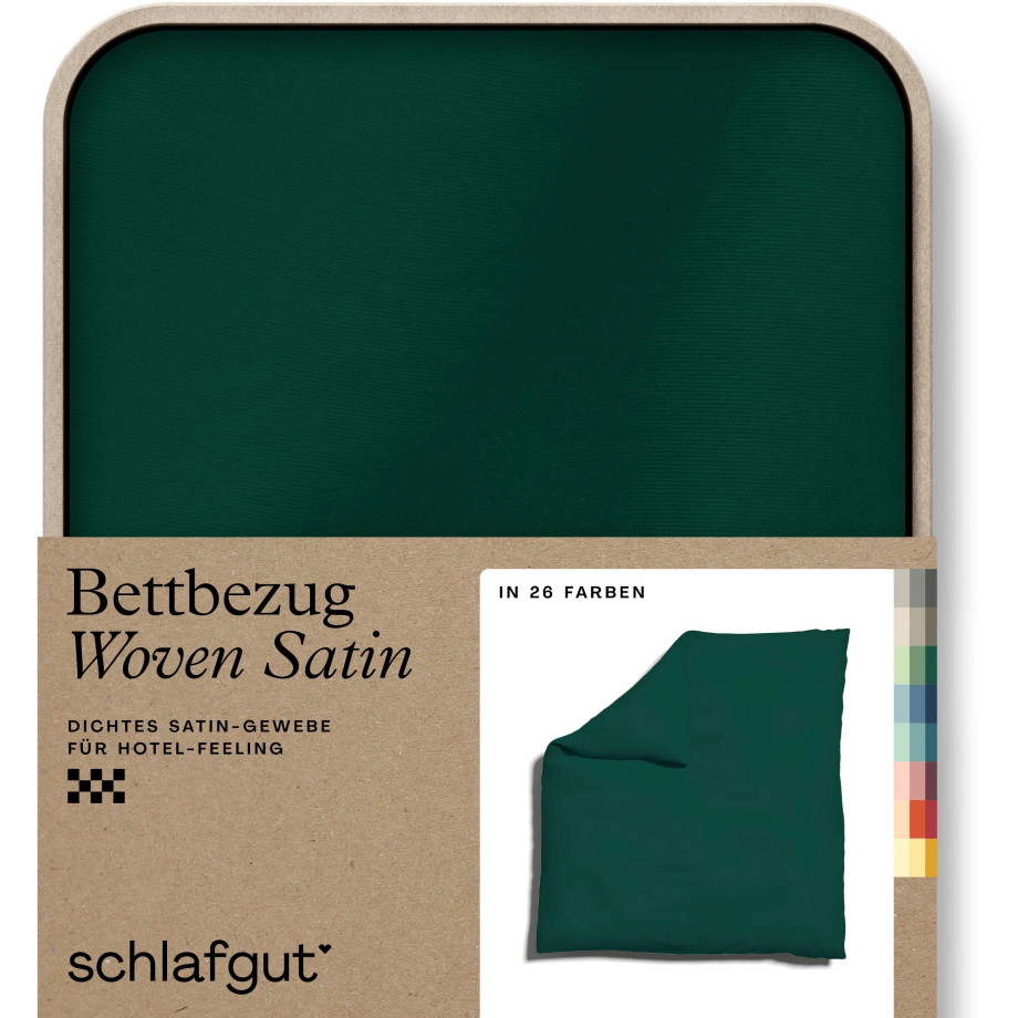 Schlafgut Dekbedovertrek Woven Satin bijzonder dicht geweven, mix & match: bijpassende kussenhoes verkrijgbaar (1 stuk) afbeelding 1