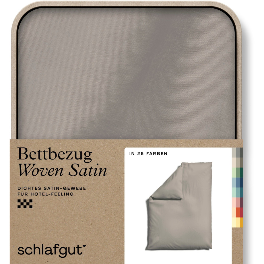 Schlafgut Dekbedovertrek Woven Satin bijzonder dicht geweven, mix & match: bijpassende kussenhoes verkrijgbaar (1 stuk) afbeelding 1