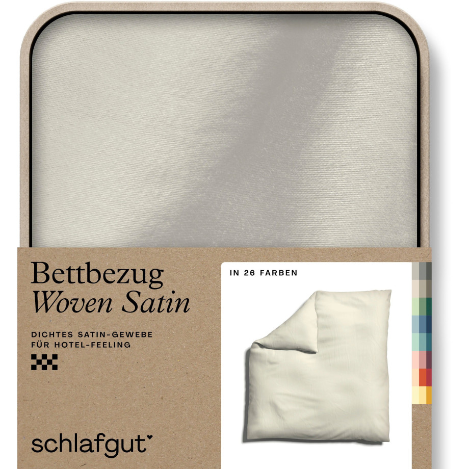 Schlafgut Dekbedovertrek Woven Satin bijzonder dicht geweven, mix & match: bijpassende kussenhoes verkrijgbaar (1 stuk) afbeelding 