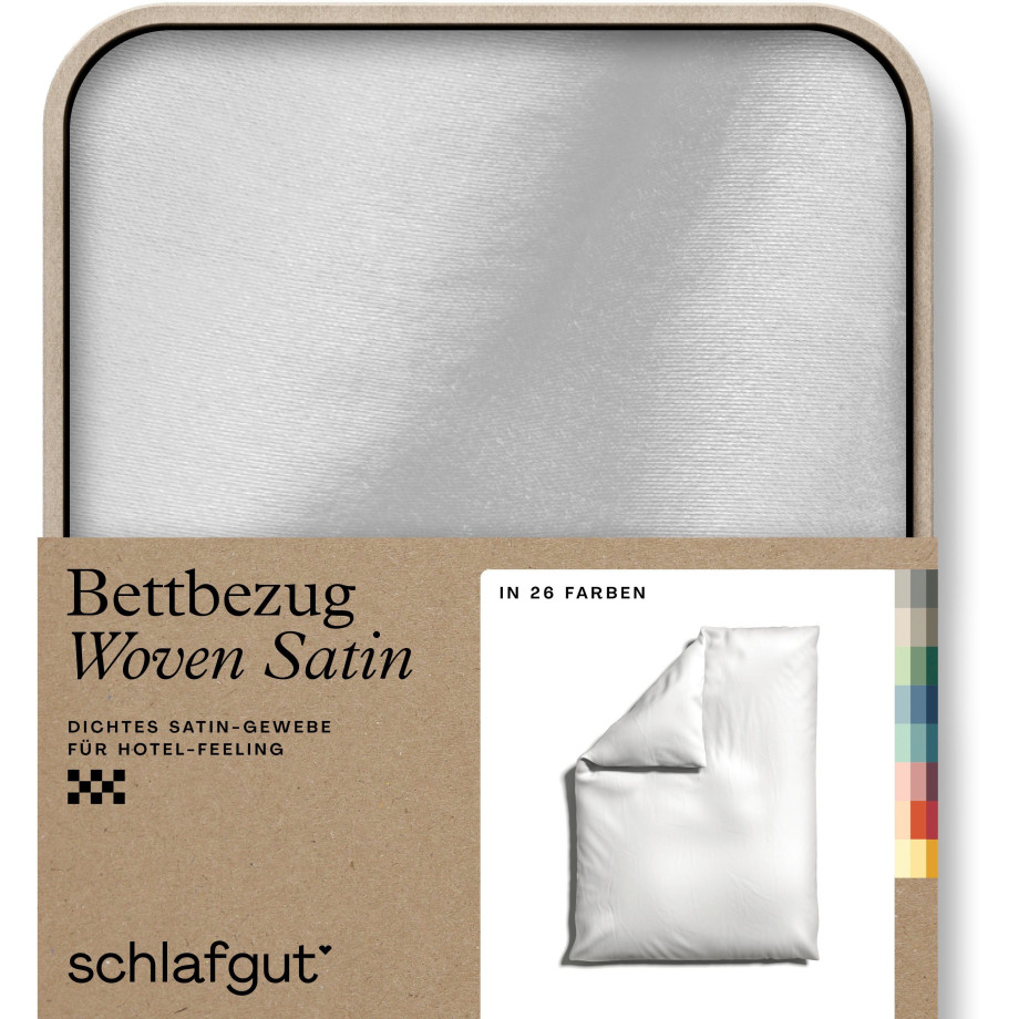 Schlafgut Dekbedovertrek Woven Satin bijzonder dicht geweven, mix & match: bijpassende kussenhoes verkrijgbaar (1 stuk) afbeelding 1