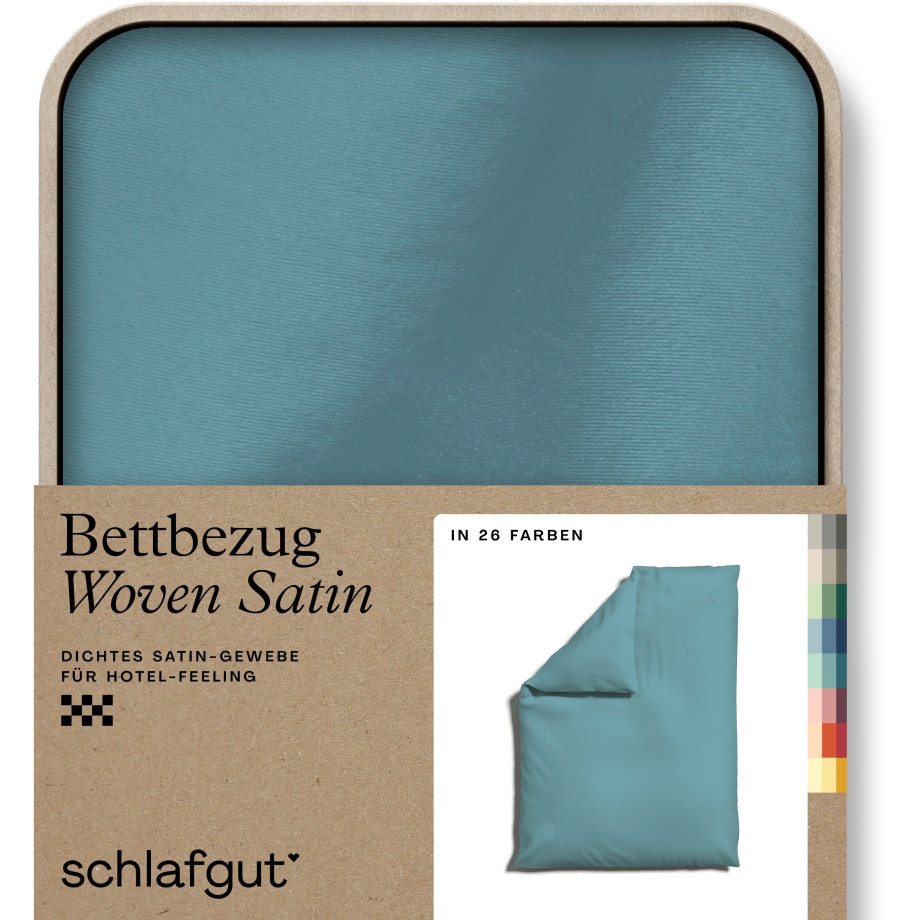 Schlafgut Dekbedovertrek Woven Satin bijzonder dicht geweven, mix & match: bijpassende kussenhoes verkrijgbaar (1 stuk) afbeelding 