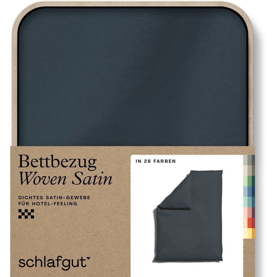 Schlafgut Dekbedovertrek Woven Satin bijzonder dicht geweven, mix & match: bijpassende kussenhoes verkrijgbaar (1 stuk) afbeelding 1