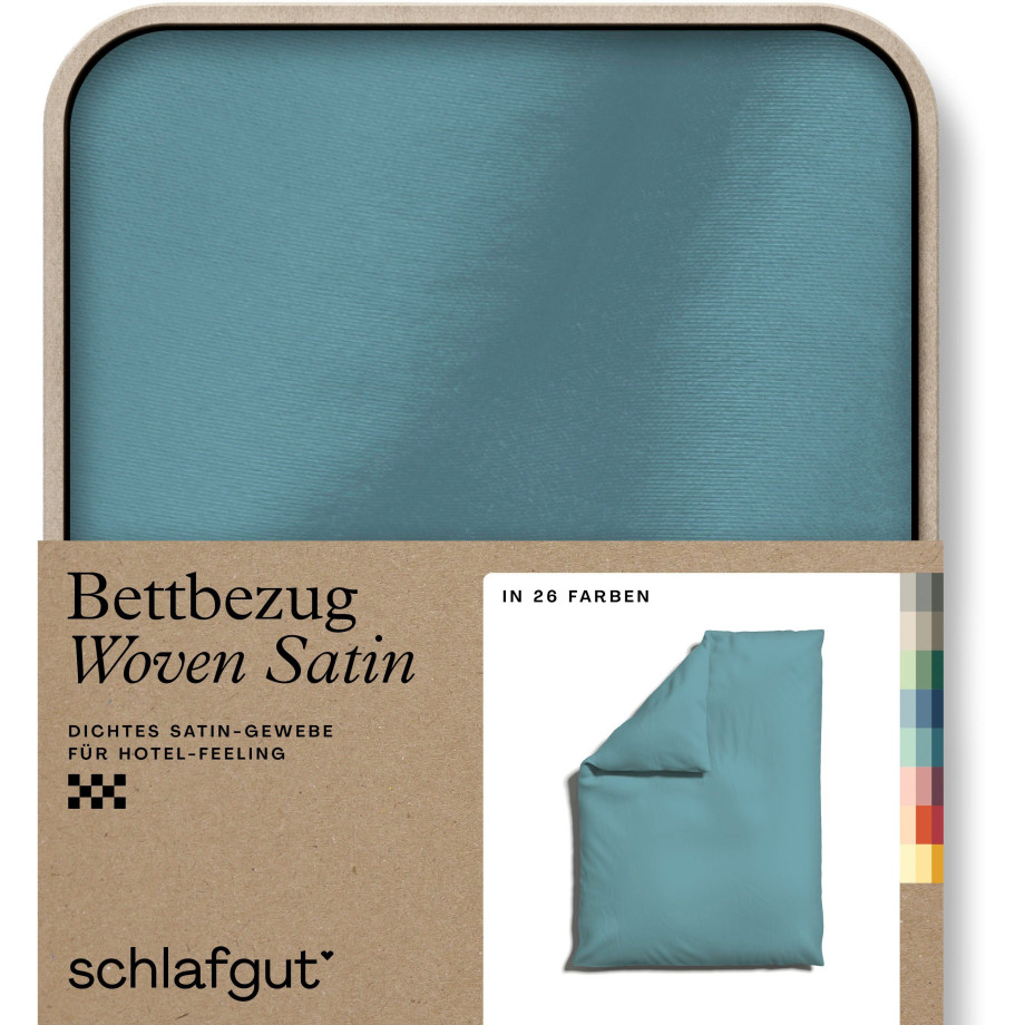 Schlafgut Dekbedovertrek Woven Satin bijzonder dicht geweven, mix & match: bijpassende kussenhoes verkrijgbaar (1 stuk) afbeelding 1