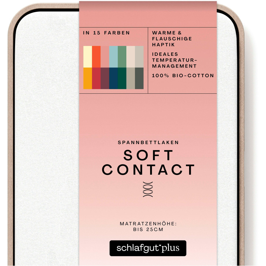 Schlafgut Hoeslaken Soft Contact 100% bio katoen (1 stuk) afbeelding 