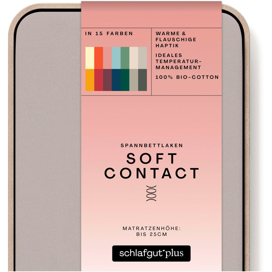 Schlafgut Hoeslaken Soft Contact 100% bio katoen (1 stuk) afbeelding 