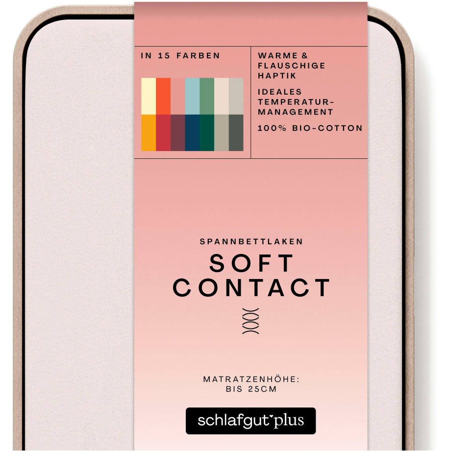 Schlafgut Hoeslaken Soft Contact 100% bio katoen (1 stuk) afbeelding 