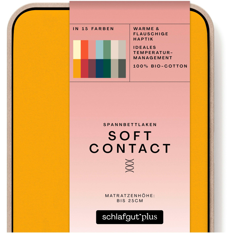 Schlafgut Hoeslaken Soft Contact 100% bio katoen (1 stuk) afbeelding 