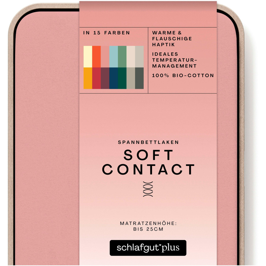 Schlafgut Hoeslaken Soft Contact 100% bio katoen (1 stuk) afbeelding 1