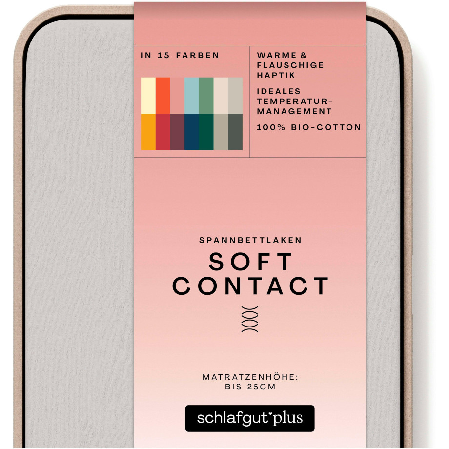 Schlafgut Hoeslaken Soft Contact 100% bio katoen (1 stuk) afbeelding 