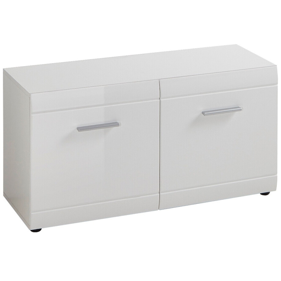 Schoenenbank Adana 52 cm hoog in hoogglans wit afbeelding 1
