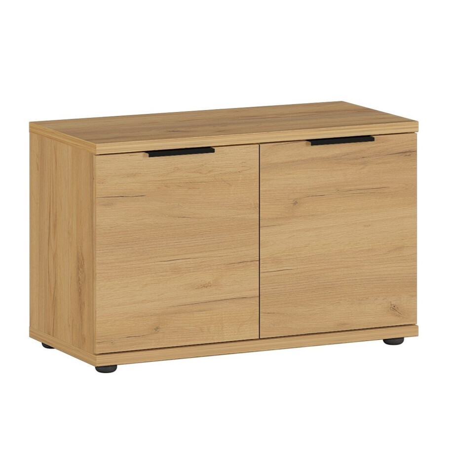 Schoenenbank Fremont 48 cm hoog in navarra eiken afbeelding 1