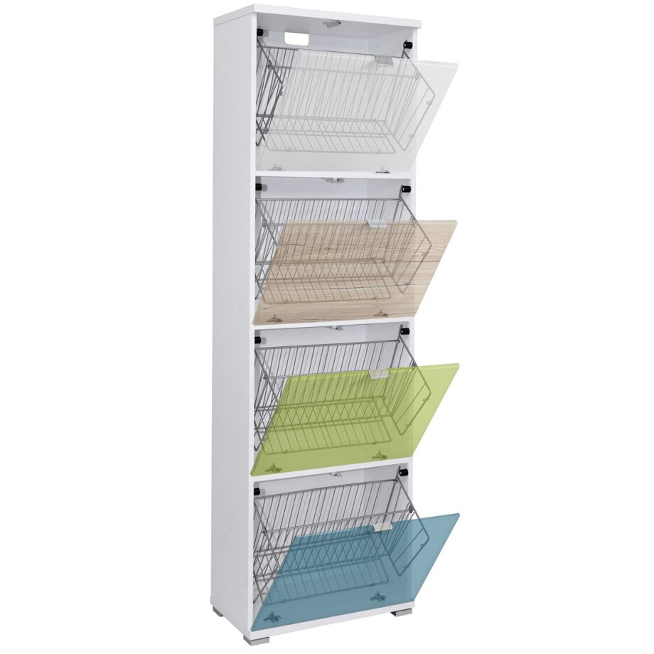 Schoenenkast Colorado 174 cm hoog in hoogglans Schoenenkast Colorado 174 cm hoog in hoogglans afbeelding 1