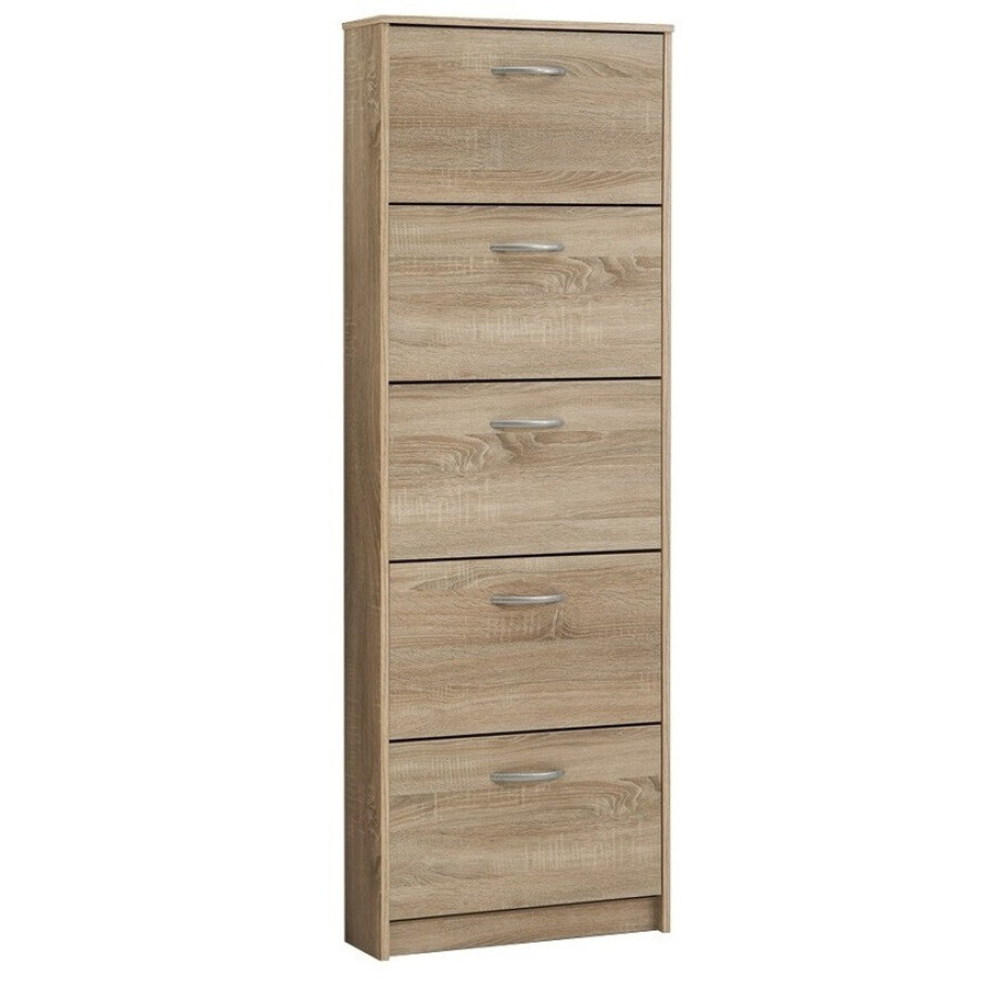 Schoenenkast Step 168 cm hoog in eiken afbeelding 1