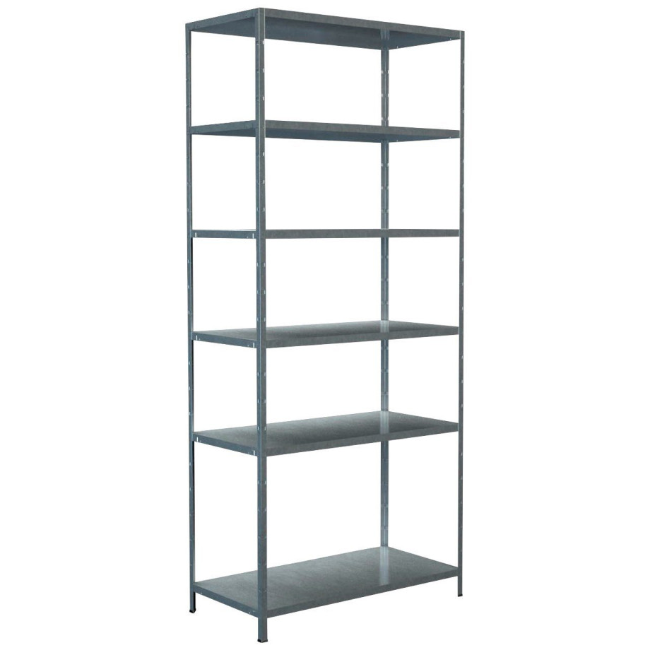 SCHULTE Regalwelt Stellingkast Montagesysteem basiskast Metaal verzinkt, 2300x1000x500 mm, 6 planken afbeelding 1