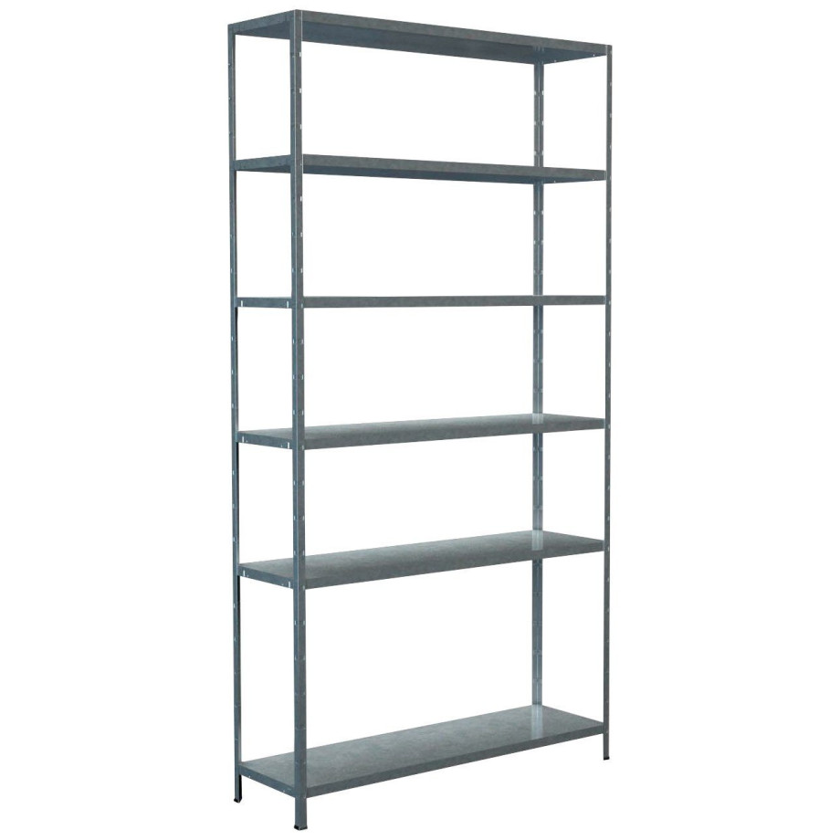 SCHULTE Regalwelt Stellingkast Montagesysteem basiskast Metaal verzinkt, 2300x1200x350 mm, 6 planken afbeelding 1