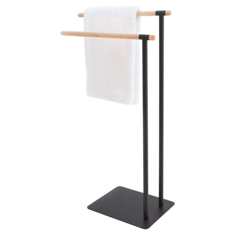 Sealskin Brix Handdoekrek Metaal/Hout Zwart 362473219 afbeelding 1