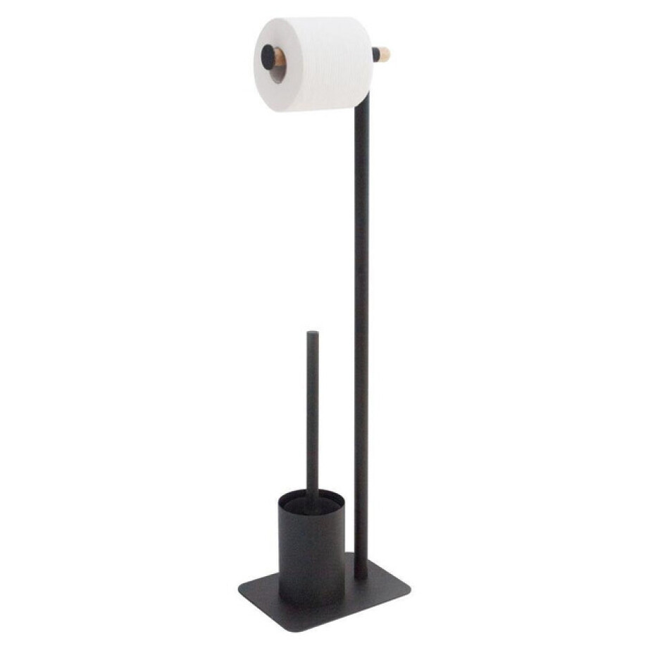 Sealskin Brix Toiletbutler Metaal/Hout Zwart 362473619 Sealskin Brix Toiletbutler Metaal/Hout Zwart 362473619 afbeelding 1