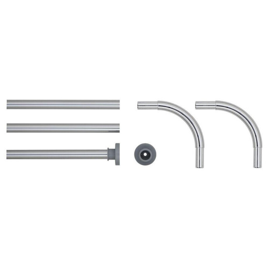 Sealskin Douchegordijnstang Combi set buis 20mm Aluminium voor 90x90x90cm of 90x170cm Chroom 275559018 afbeelding 1