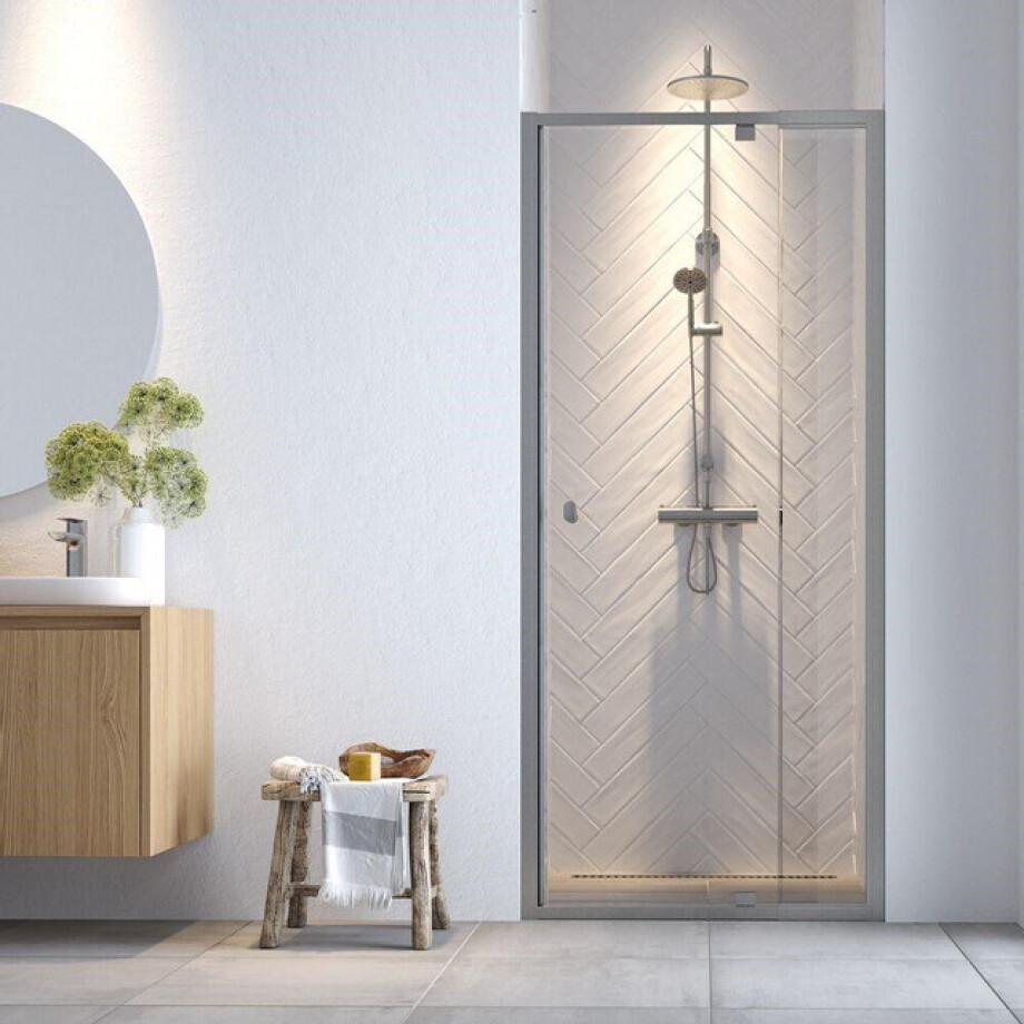 Sealskin Hooked draaideur 90x200cm voor nis 6mm veiligheidsglas chroom CCX220906265100 afbeelding 1