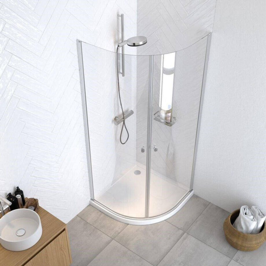Sealskin Hooked kwartronde douchecabine 90x90cm 6mm veiligheidsglas chroom CCX6090C6265100 Sealskin Hooked kwartronde douchecabine 90x90cm 6mm veiligheidsglas chroom CCX6090C6265100 afbeelding 1