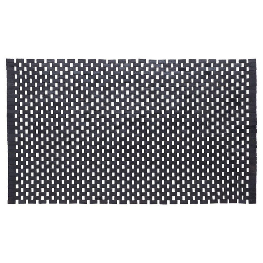 Sealskin Woodblock Badmat 52x90 cm Teak Zwart 800125 afbeelding 1