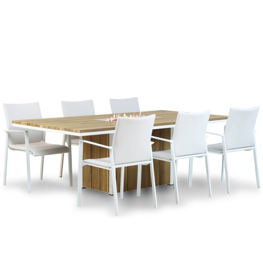 Lifestyle Rome/Seaside 220 cm dining tuinset 7-delig afbeelding 1