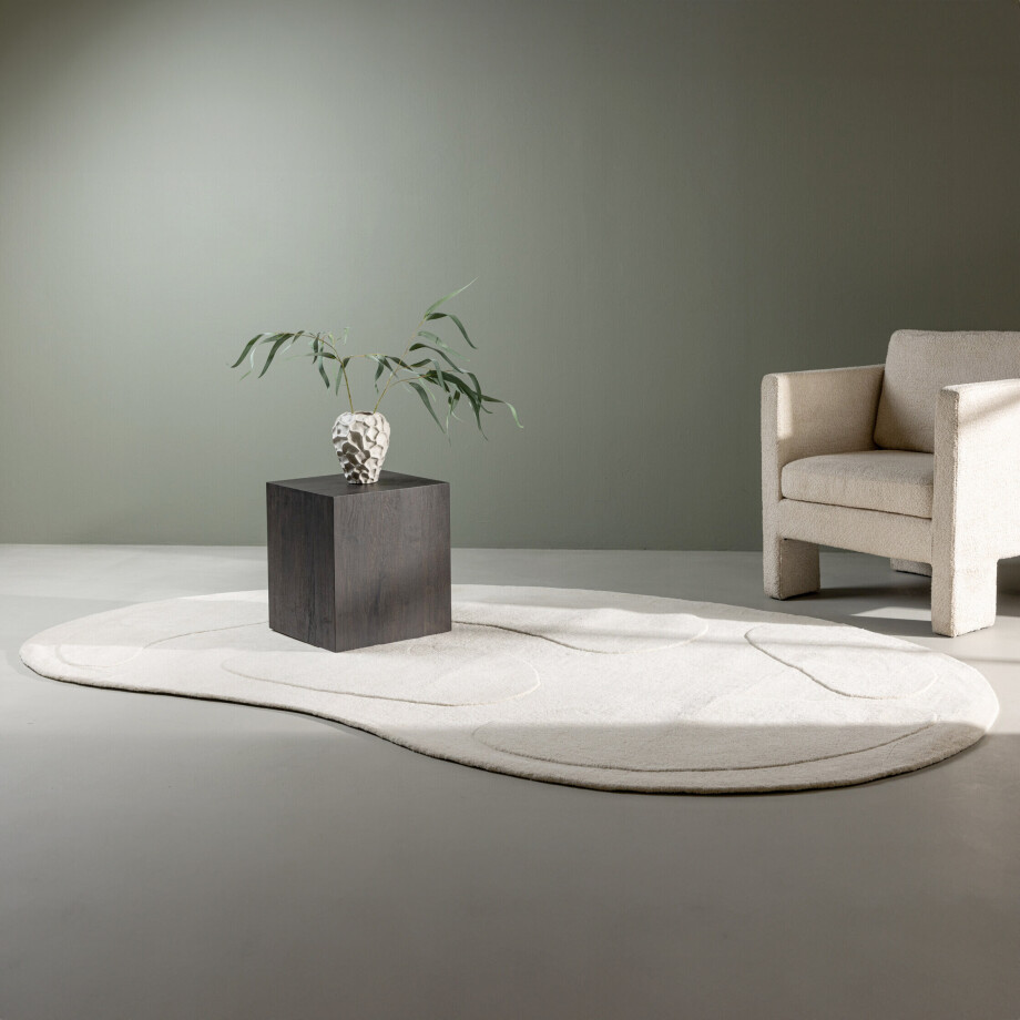 Nohr Organisch Vloerkleed 'Selicia' Wol, 175 x 290cm, kleur Off White Nohr Organisch Vloerkleed 'Selicia' Wol, 175 x 290cm, kleur Off White afbeelding 1