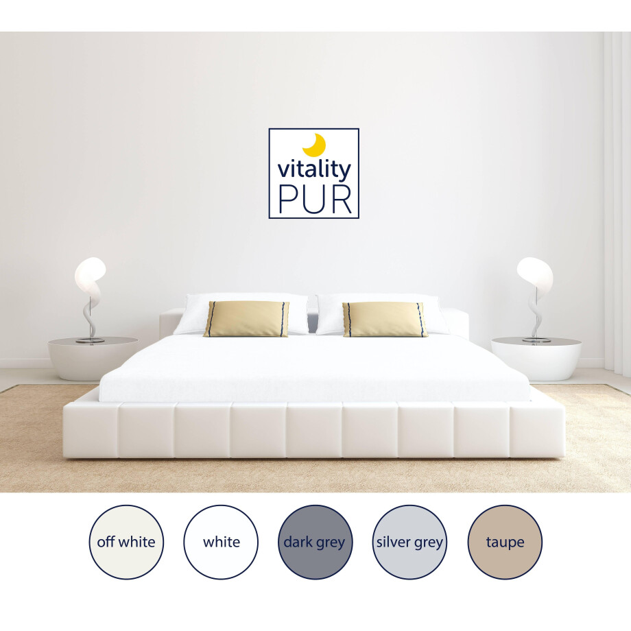 Set van 2 hoeslakens Jersey Split | Vitality Pur afbeelding 1