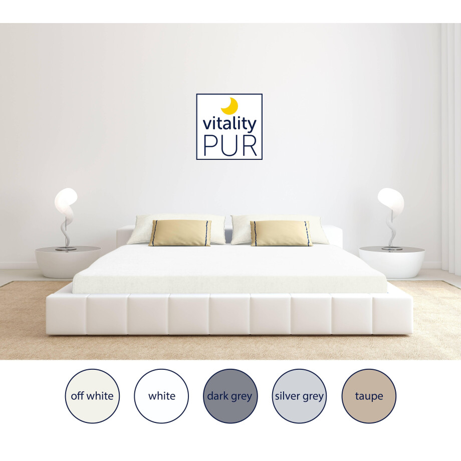 Set van 2 hoeslakens Jersey Split | Vitality Pur afbeelding 1