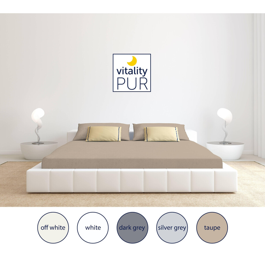 Set van 2 hoeslakens Jersey | Vitality Pur afbeelding 1