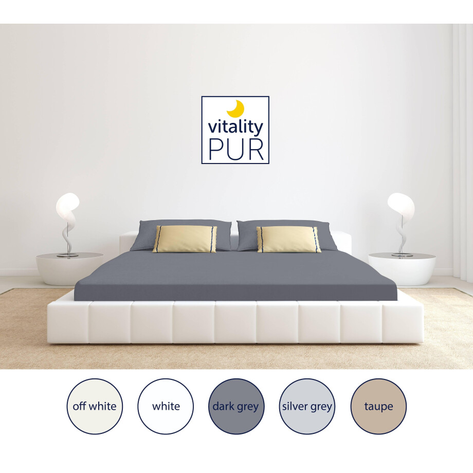 Set van 2 hoeslakens Jersey | Vitality Pur afbeelding 1