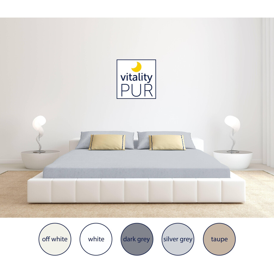 Set van 2 hoeslakens Jersey | Vitality Pur afbeelding 1