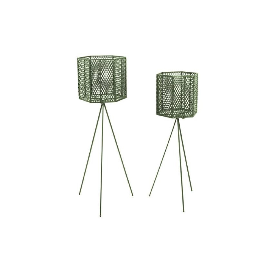 Set van 2 plantenstandaarden Mesh Hexagon | PT LIVING afbeelding 1