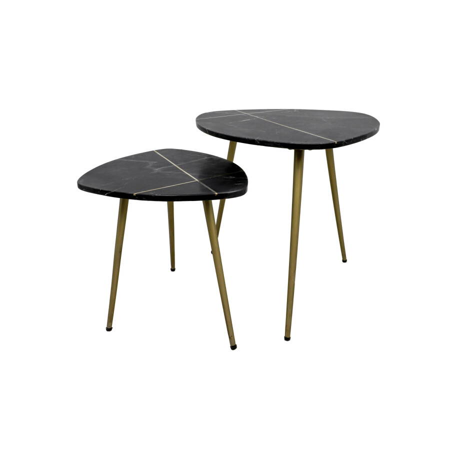Set van 2 salontafels Marseille marmer | HSM Collection afbeelding 1