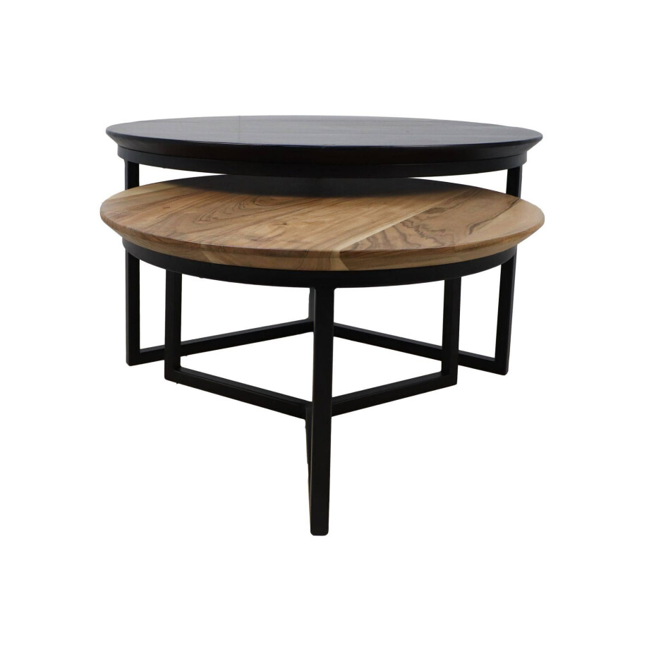 Set van 2 salontafels Zurich acacia | HSM Collection afbeelding 1